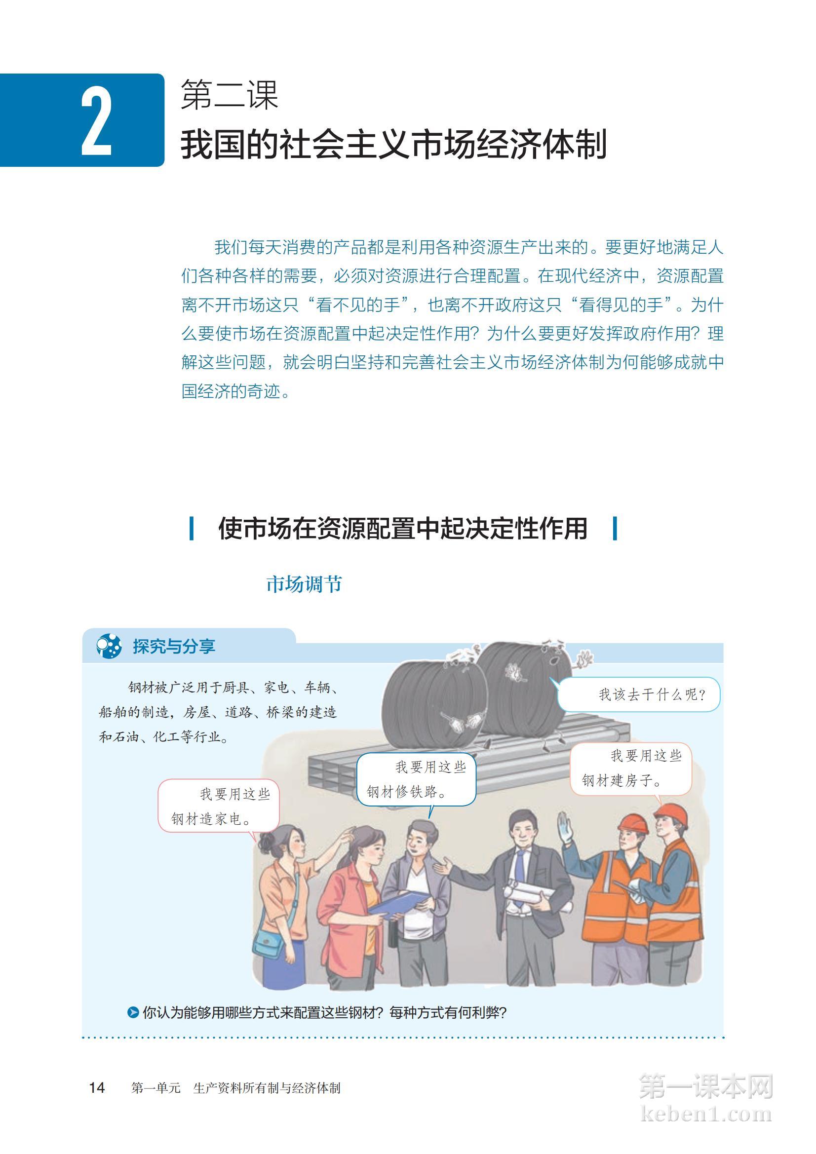 高中思想政治必修2课本图片