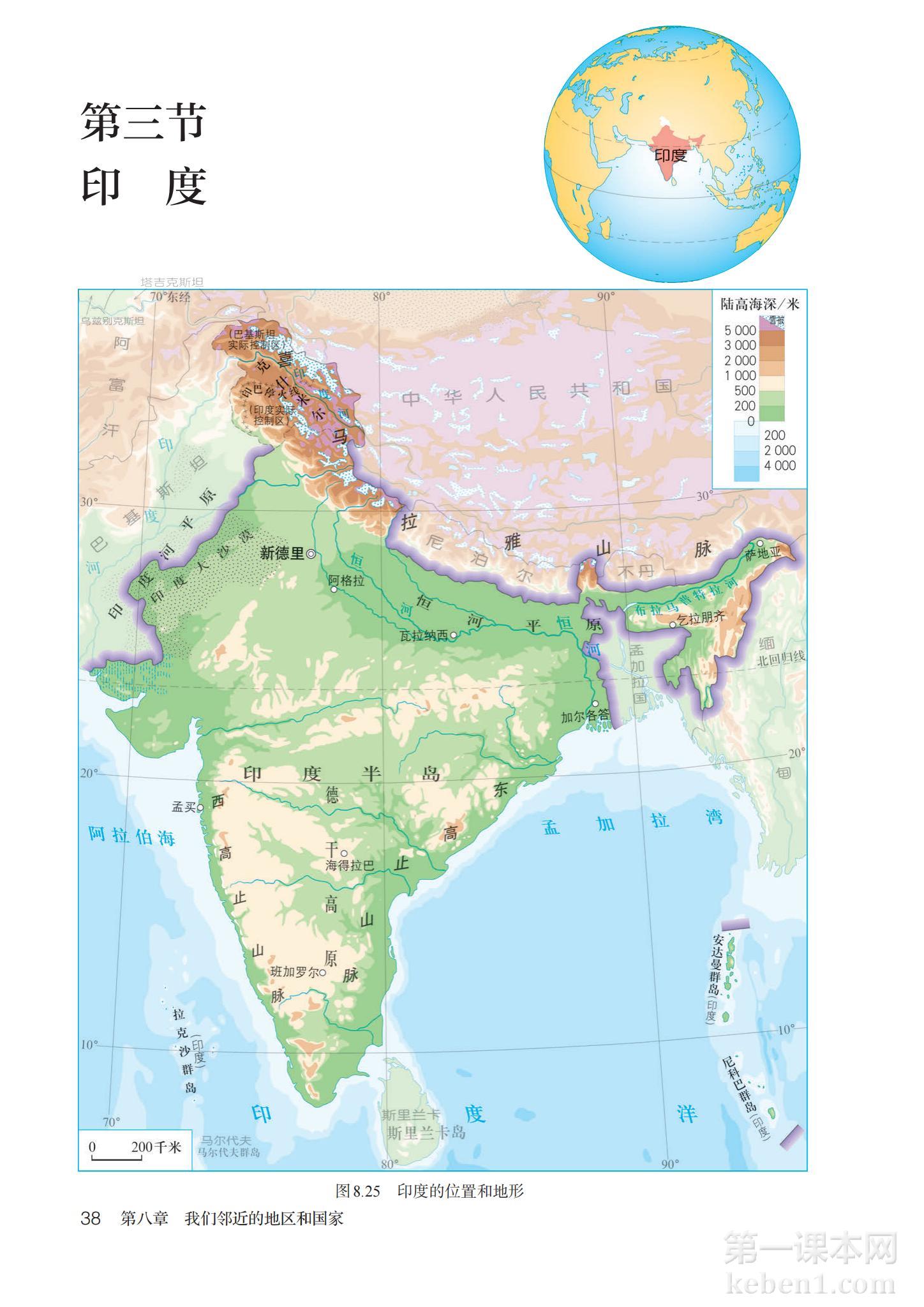 七年级地理下册人教版课本图片