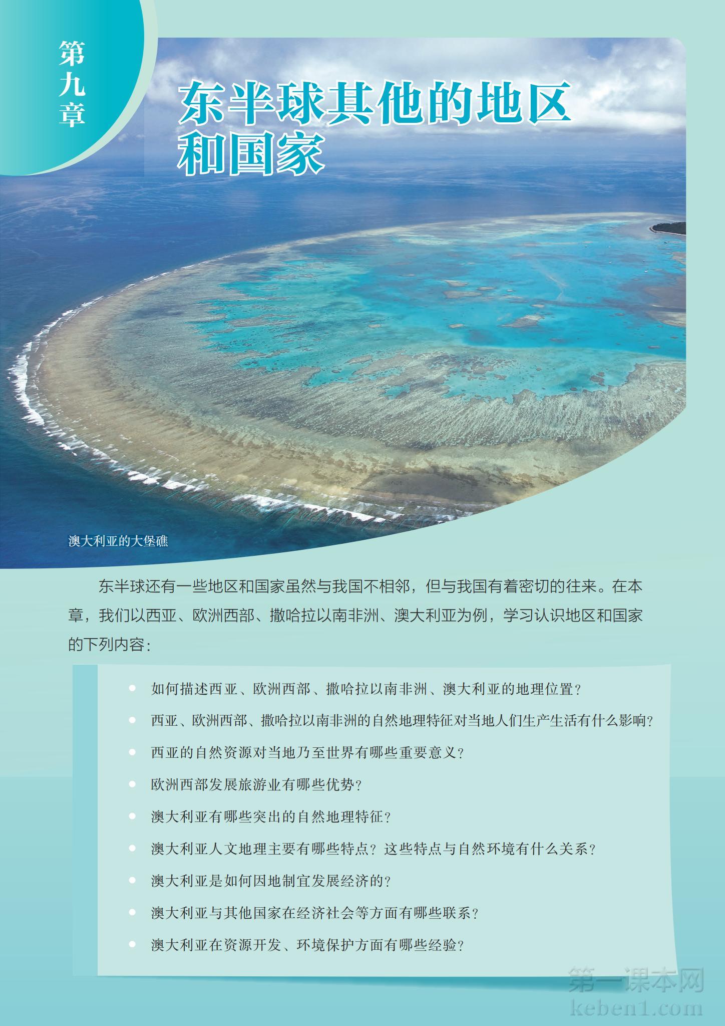 七年级地理下册人教版课本图片