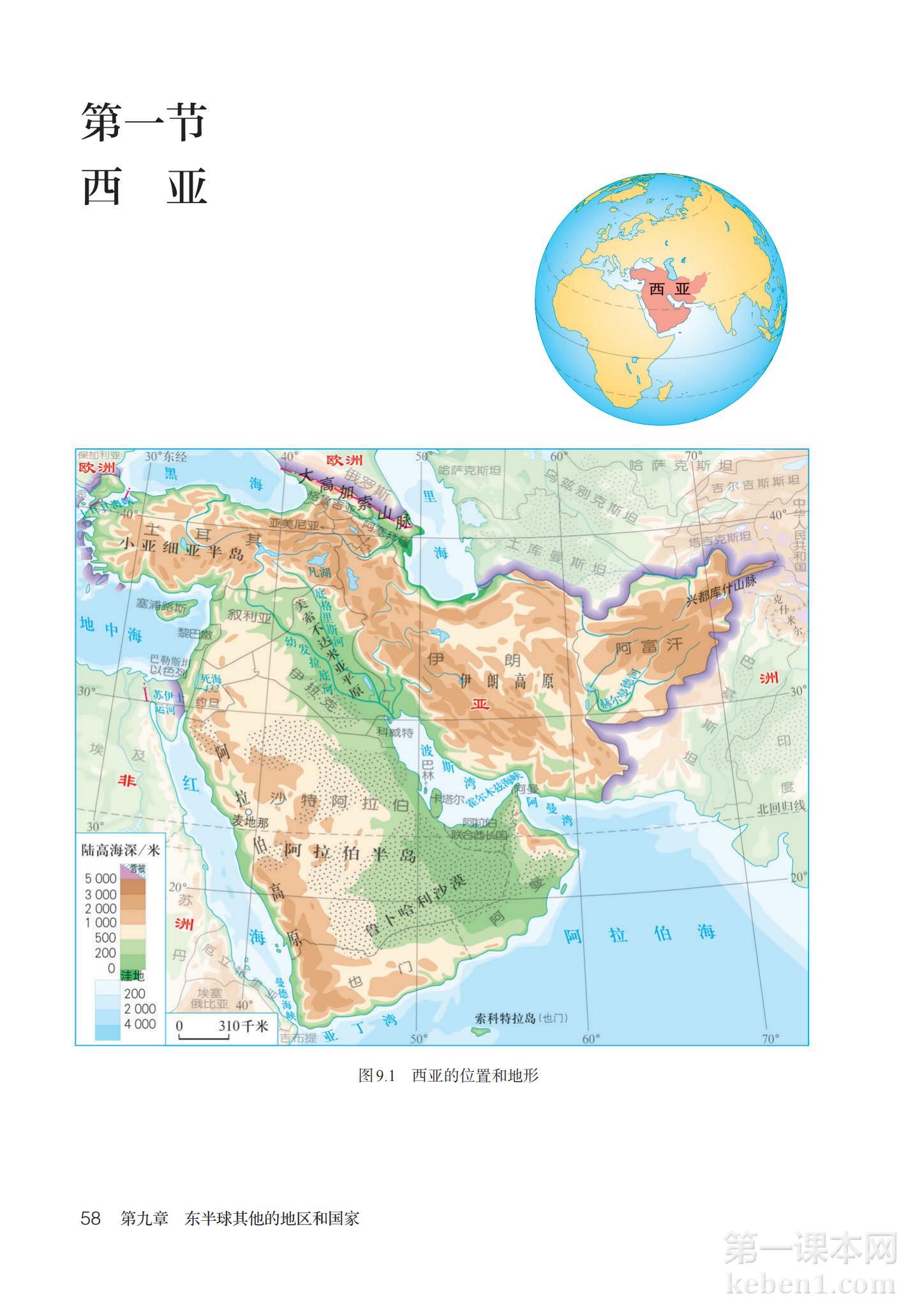 七年级地理下册人教版课本图片