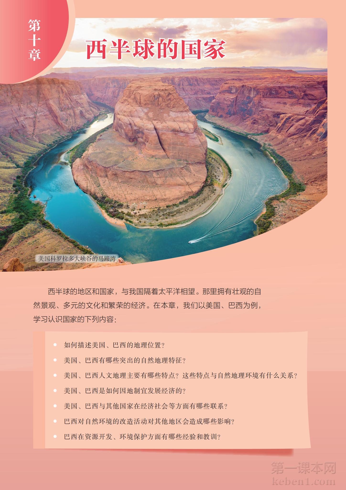 七年级地理下册人教版课本图片