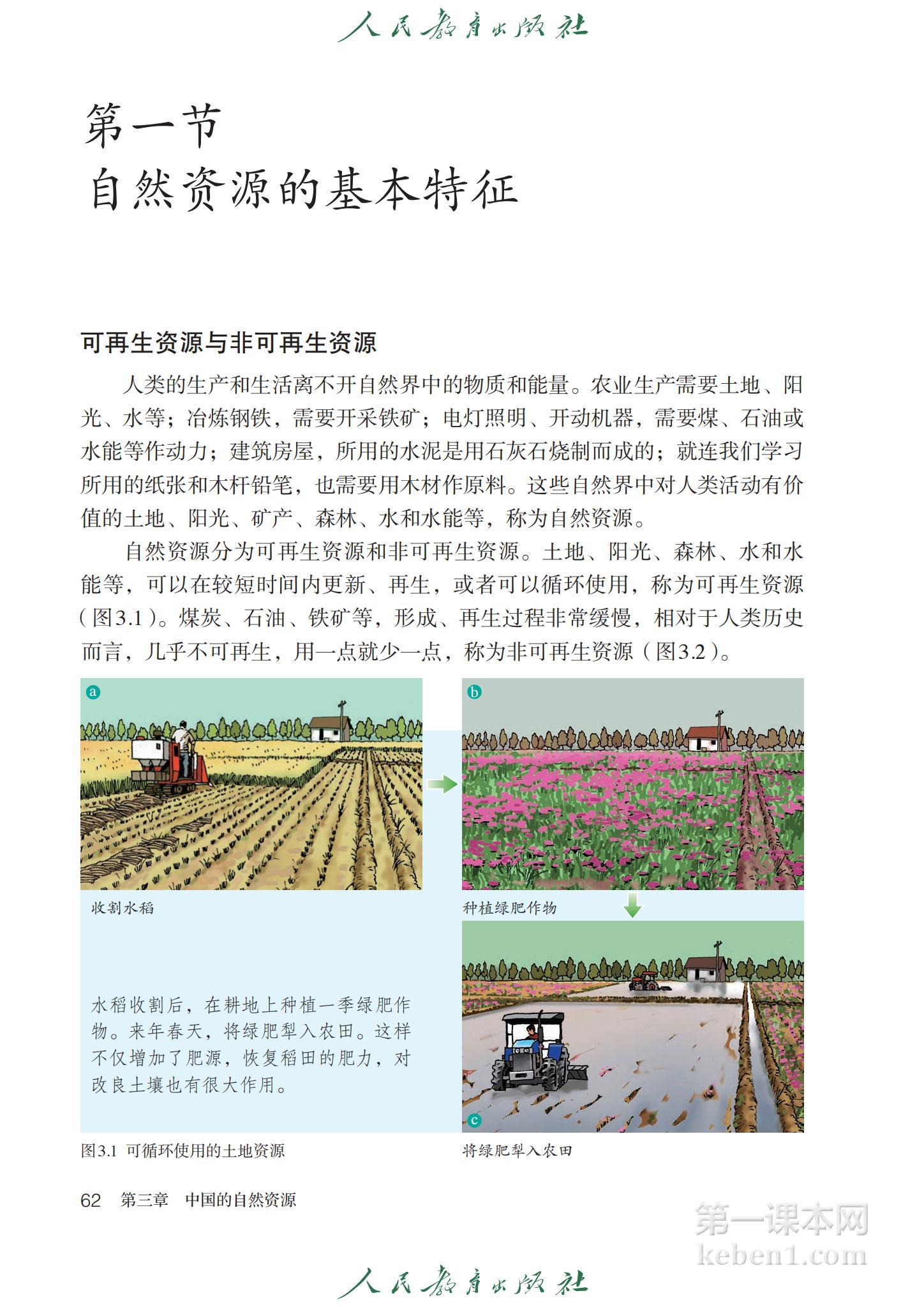 八年级地理上册人教版课本图片