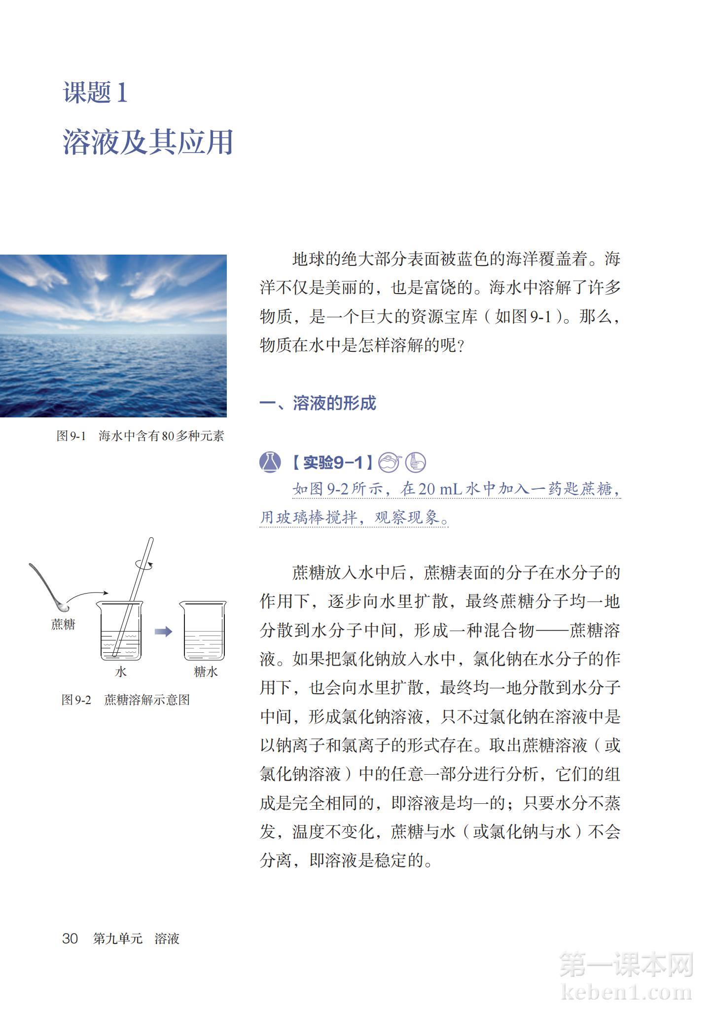 九年级化学下册人教版课本图片