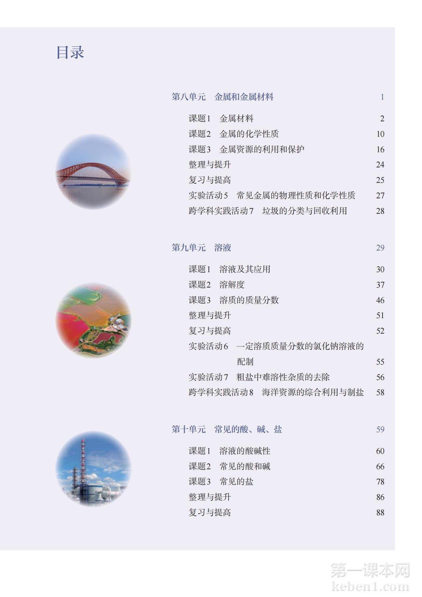 九年级化学下册人教版课本图片