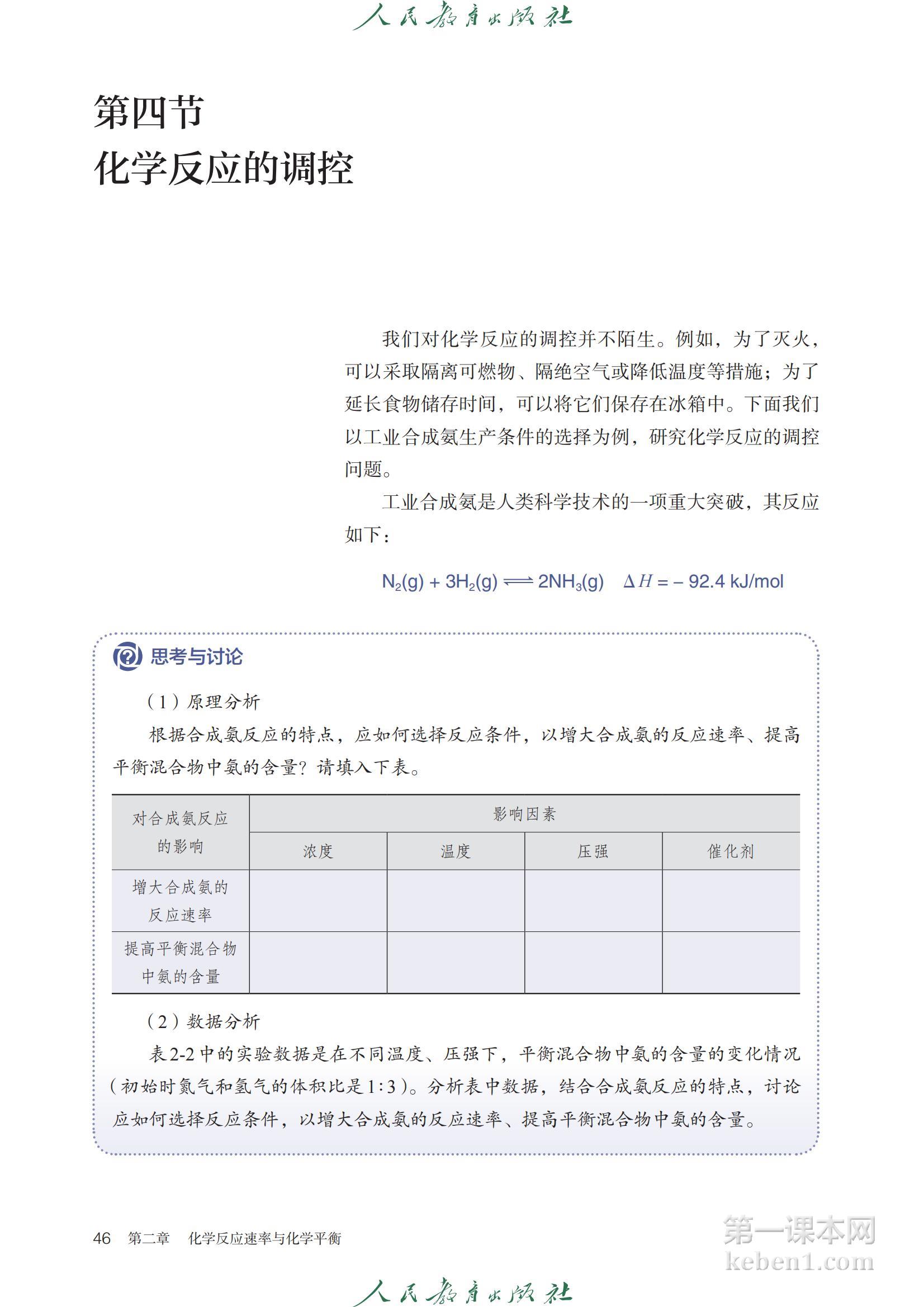 高中化学选修1人教版课本图片