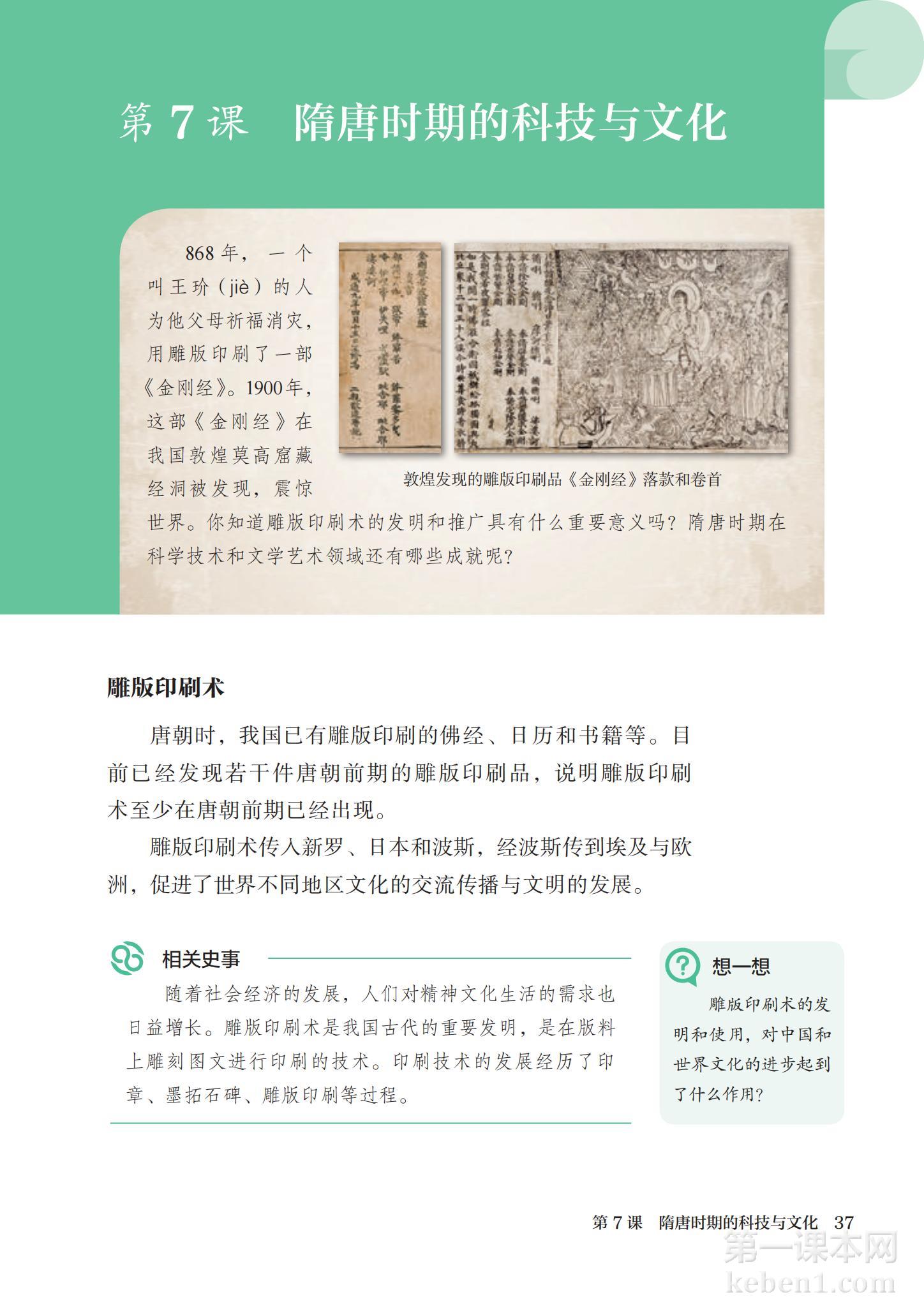 七年级中国历史下册课本图片