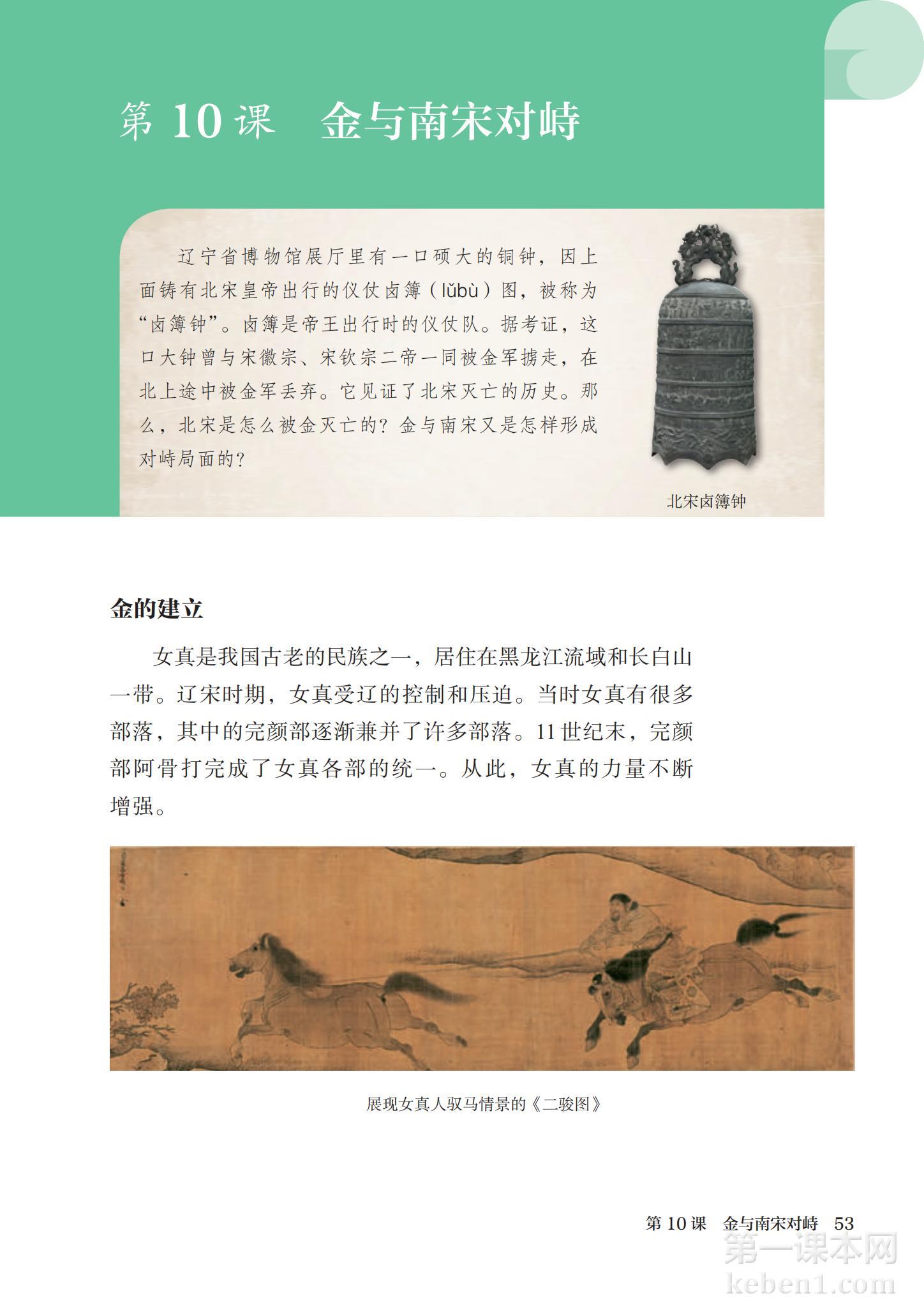 七年级中国历史下册课本图片