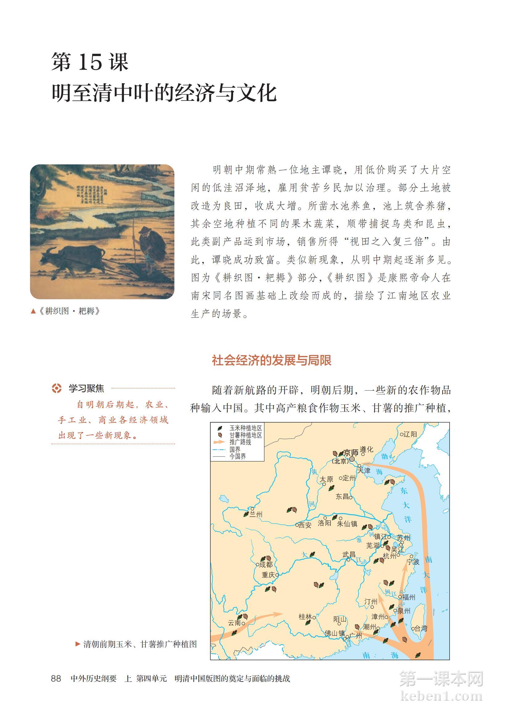 高中历史必修上册课本图片