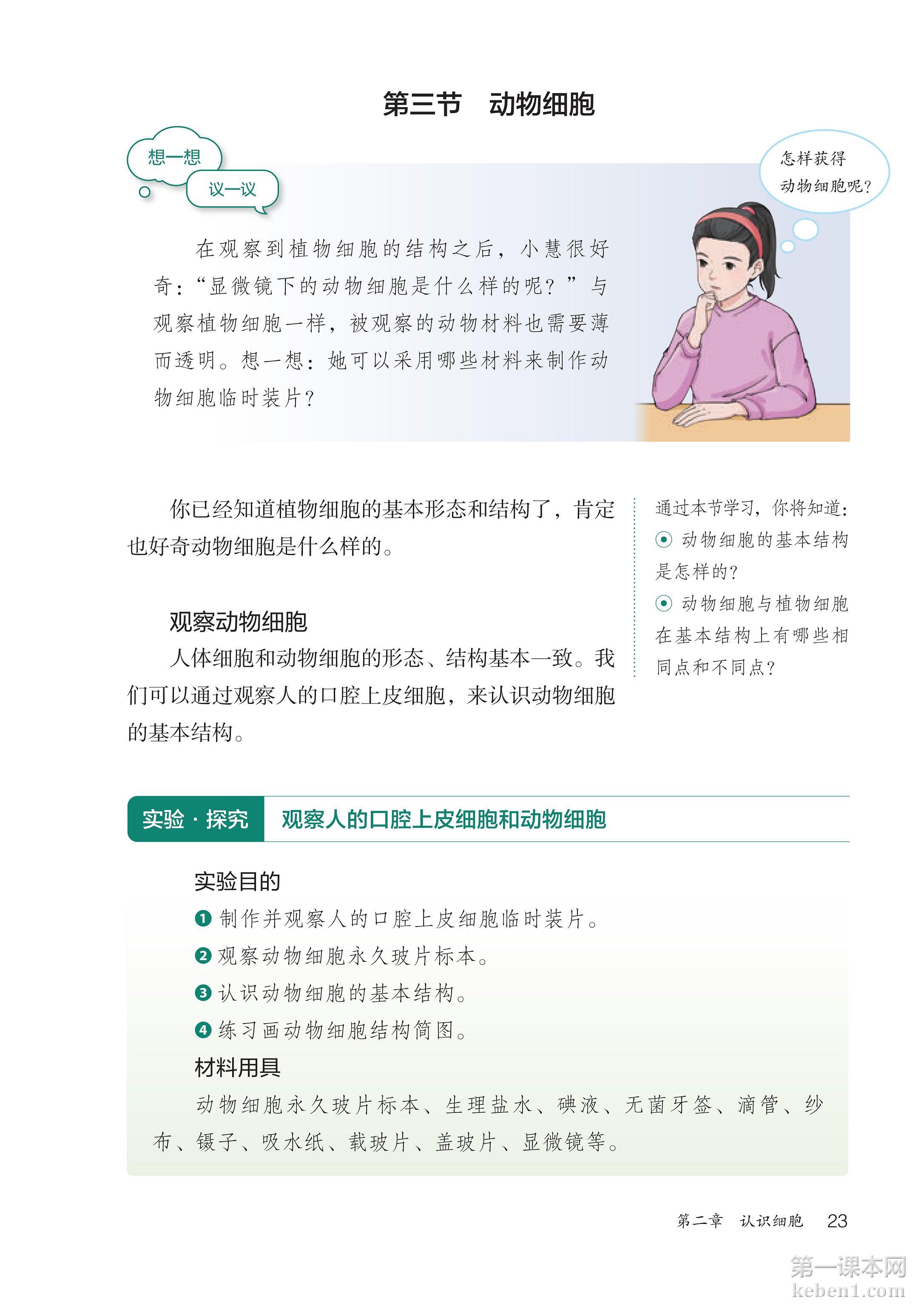 七年级生物上册人教版课本图片