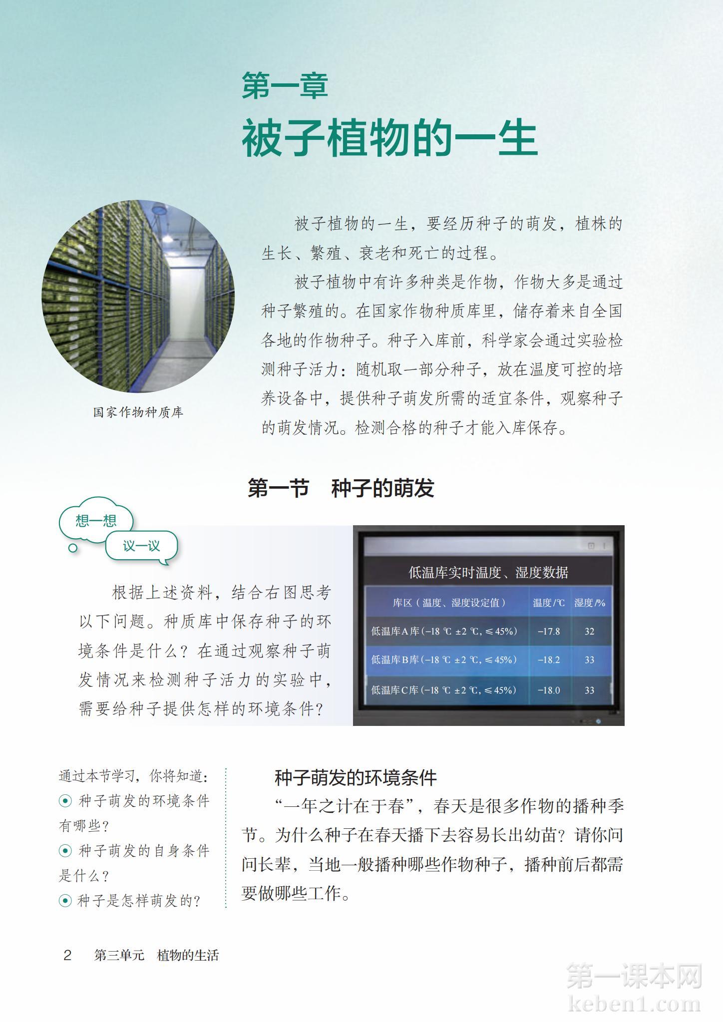 七年级生物下册人教版课本图片