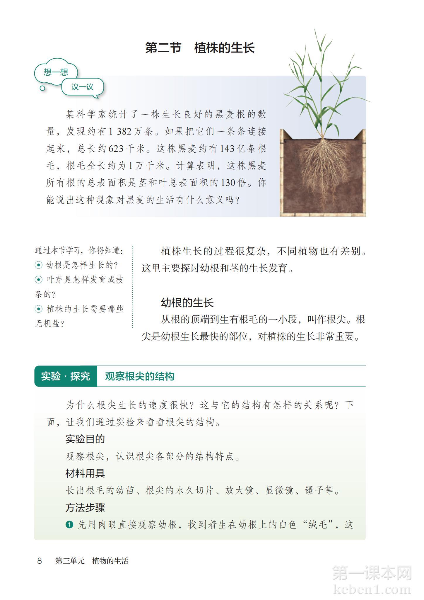 七年级生物下册人教版课本图片
