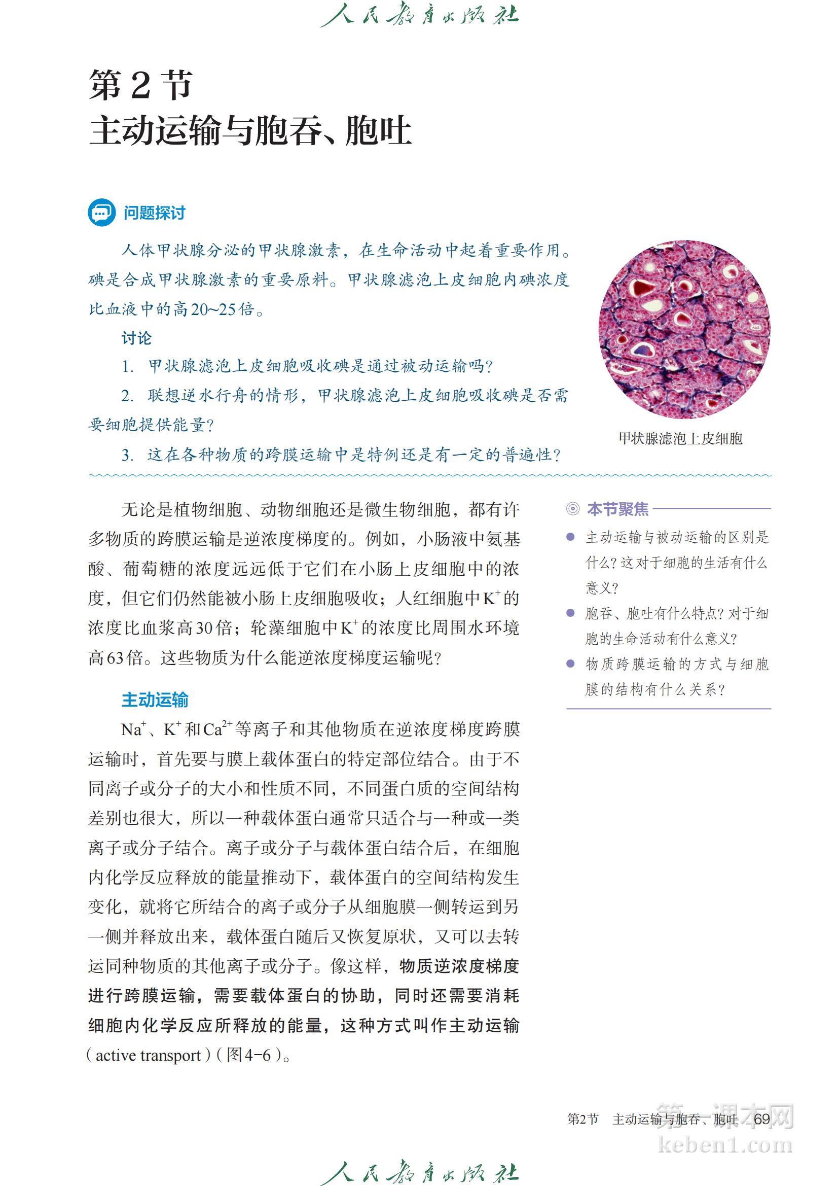 高中生物必修1人教版课本图片