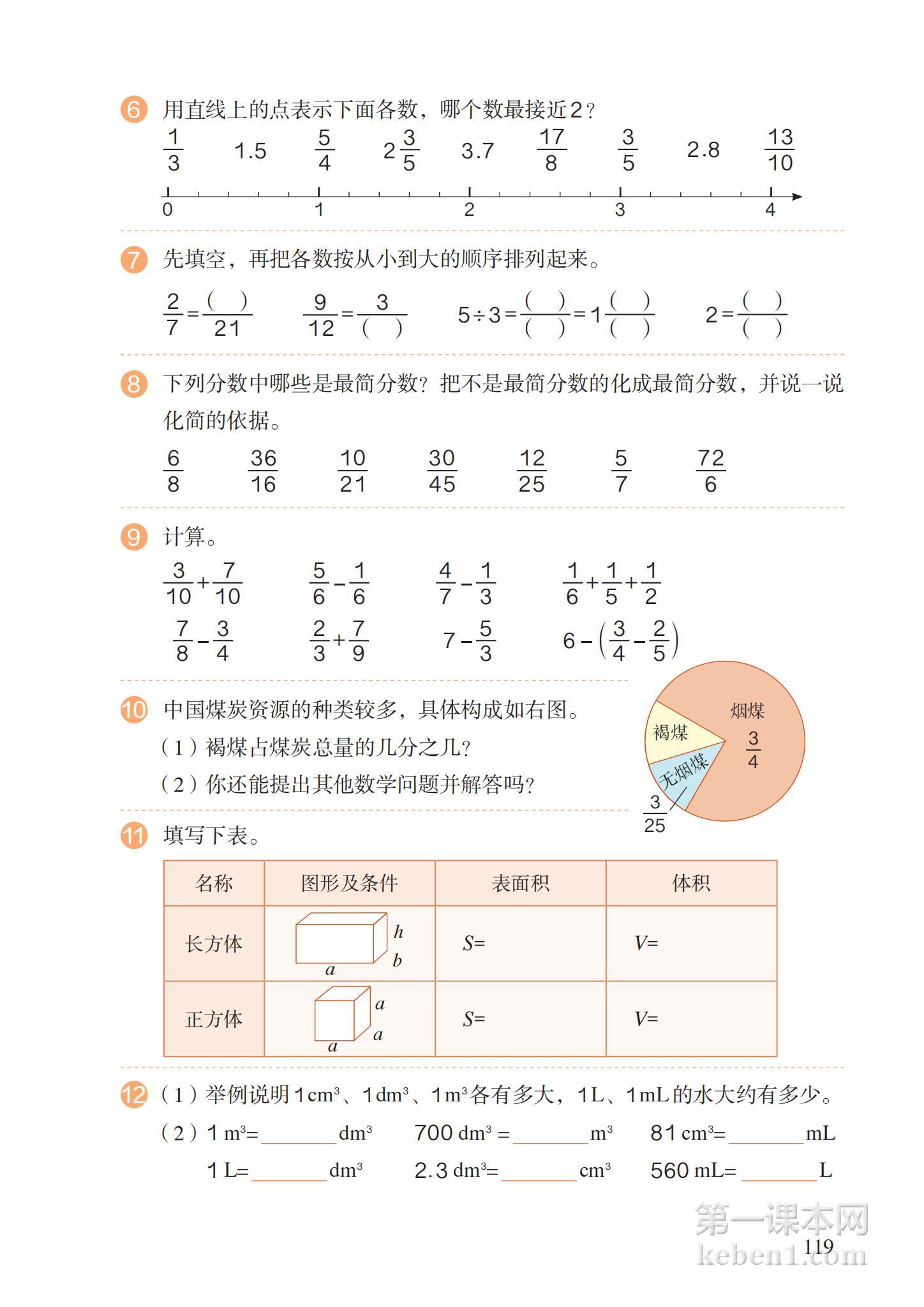 五年级人教版数学下册电子课本