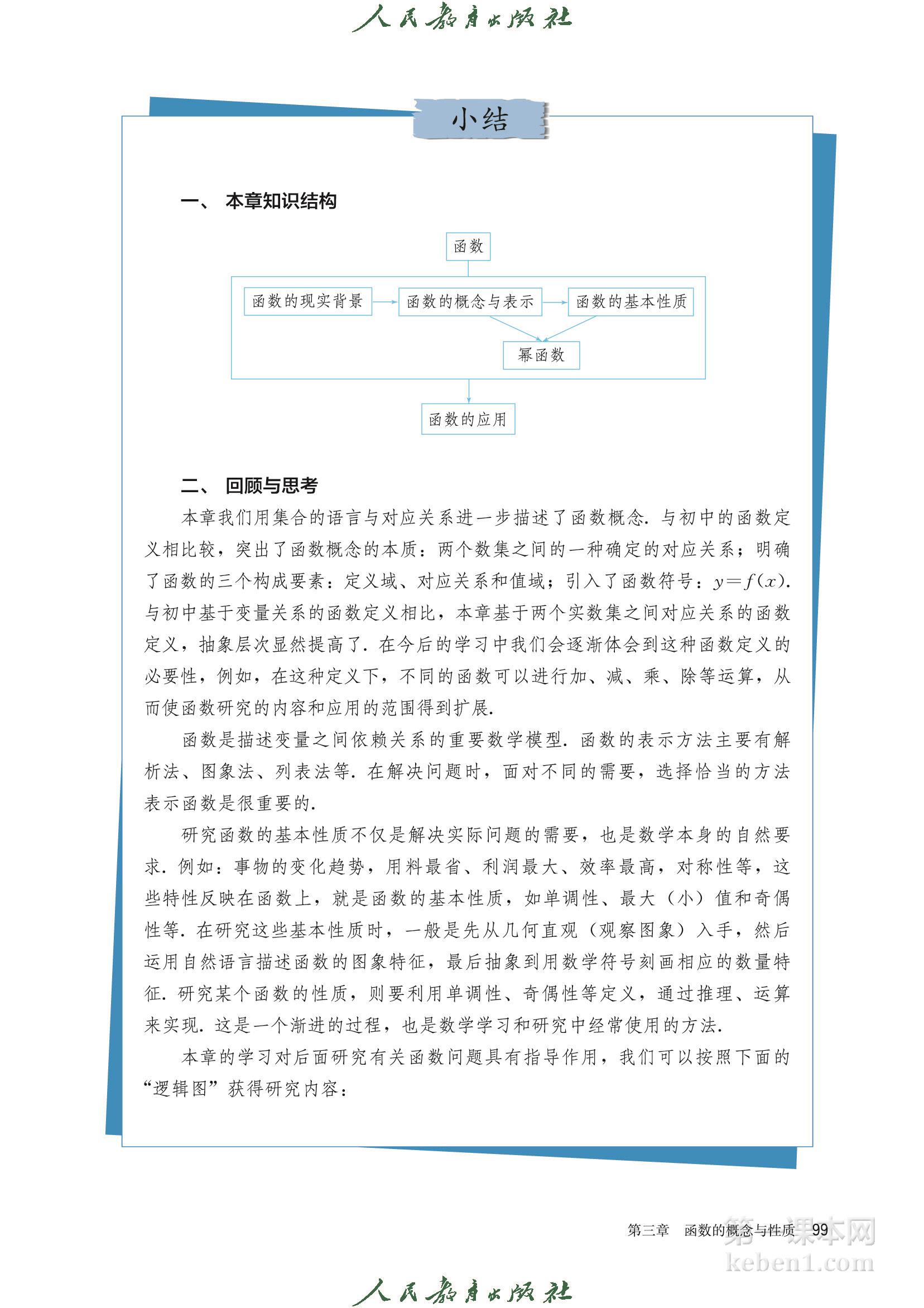高中数学必修一人教版A版电子课本