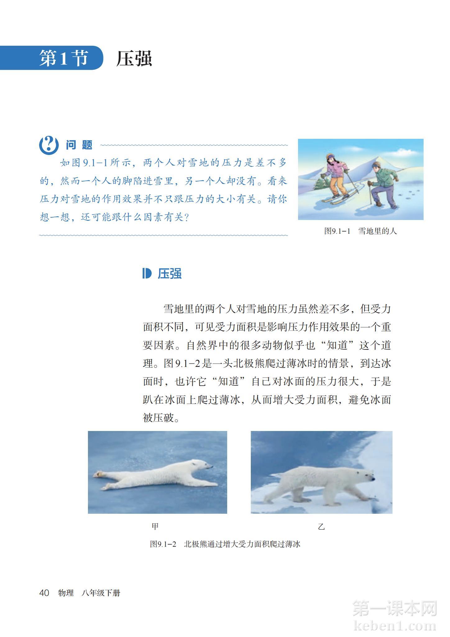 八年级物理下册人教版课本图片