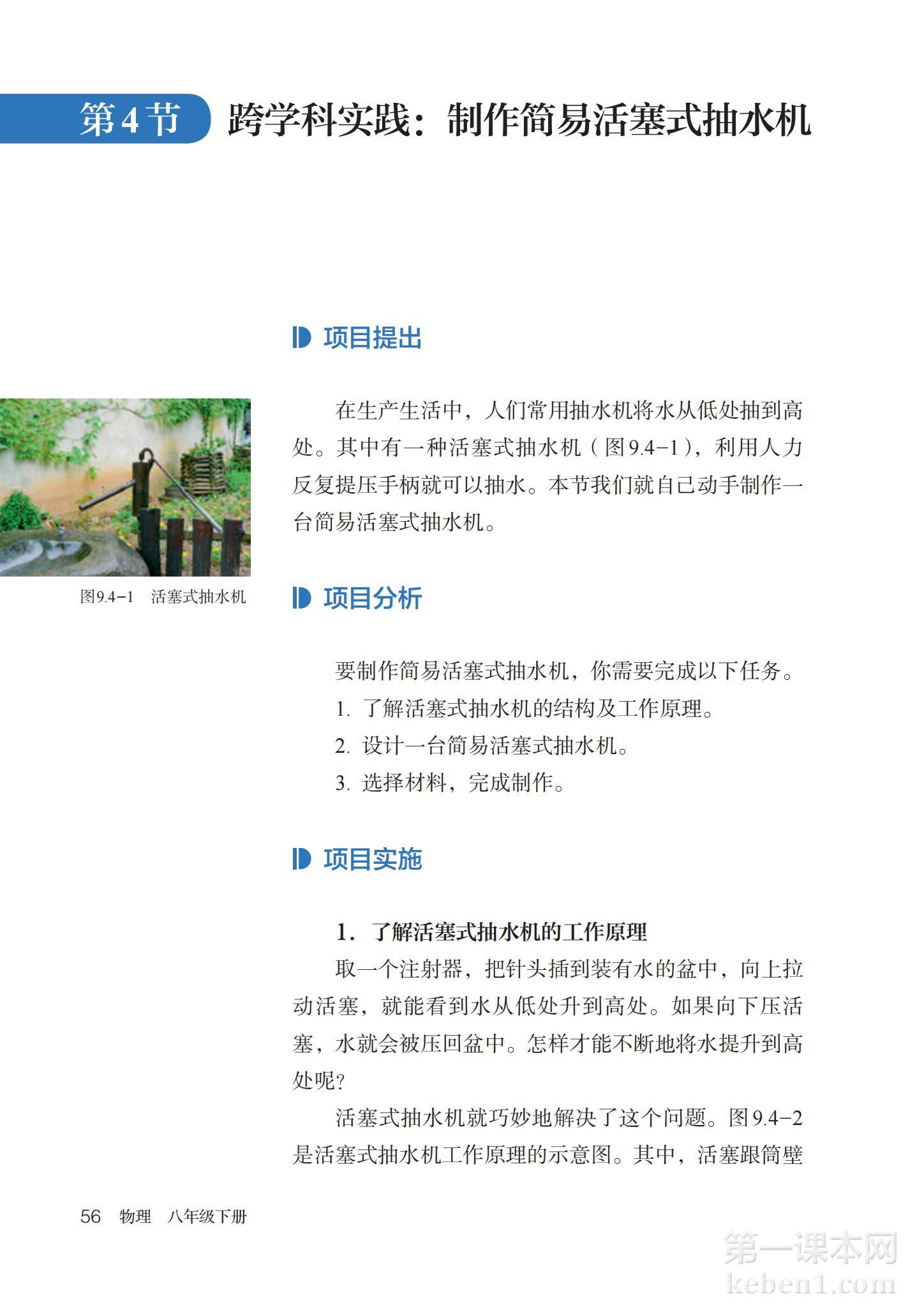 八年级物理下册人教版课本图片