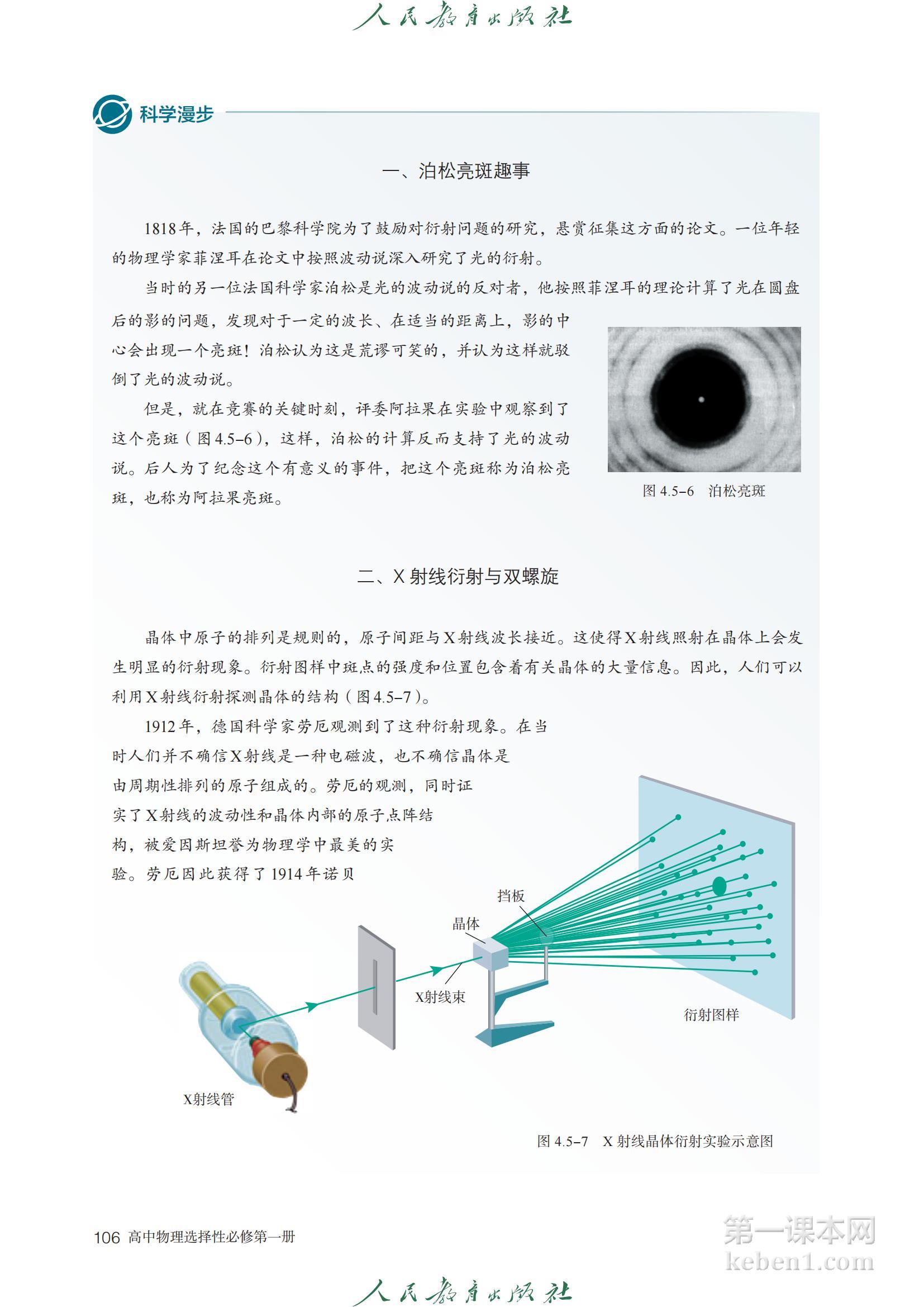 高中物理选修一人教版课本图片