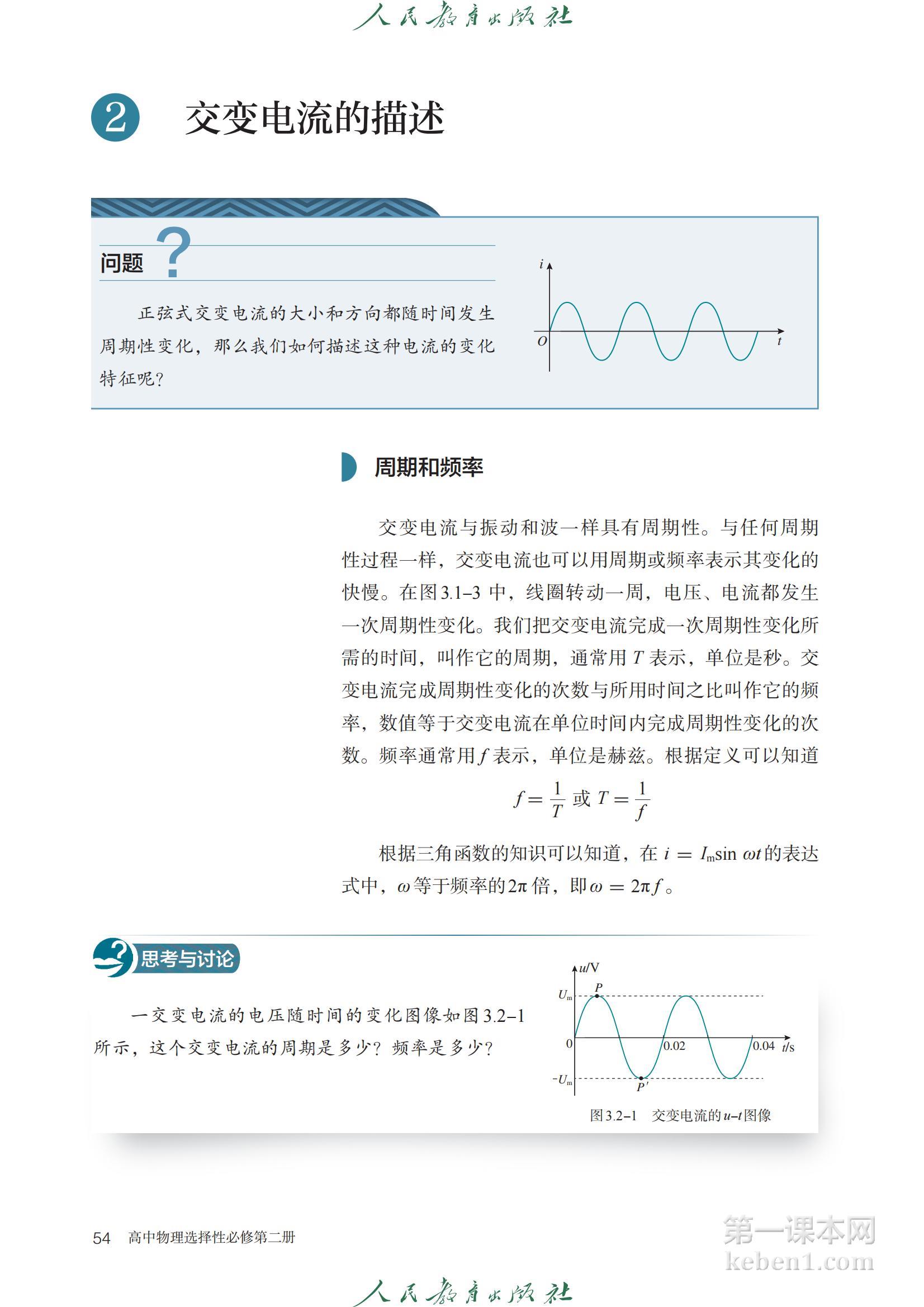 高中物理选修二人教版课本图片
