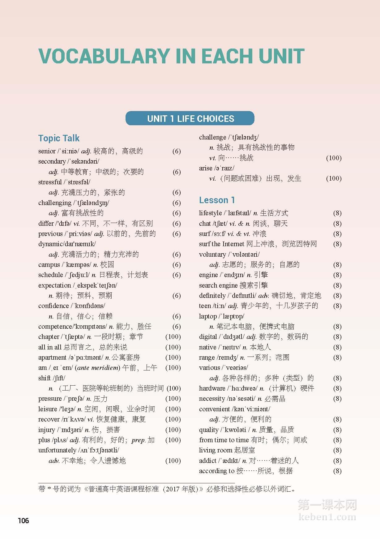 高中北师大版英语必修一电子课本