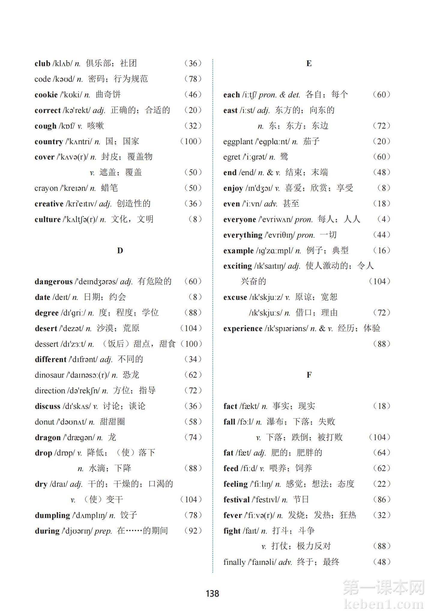 七年级冀教版英语上册课本图片