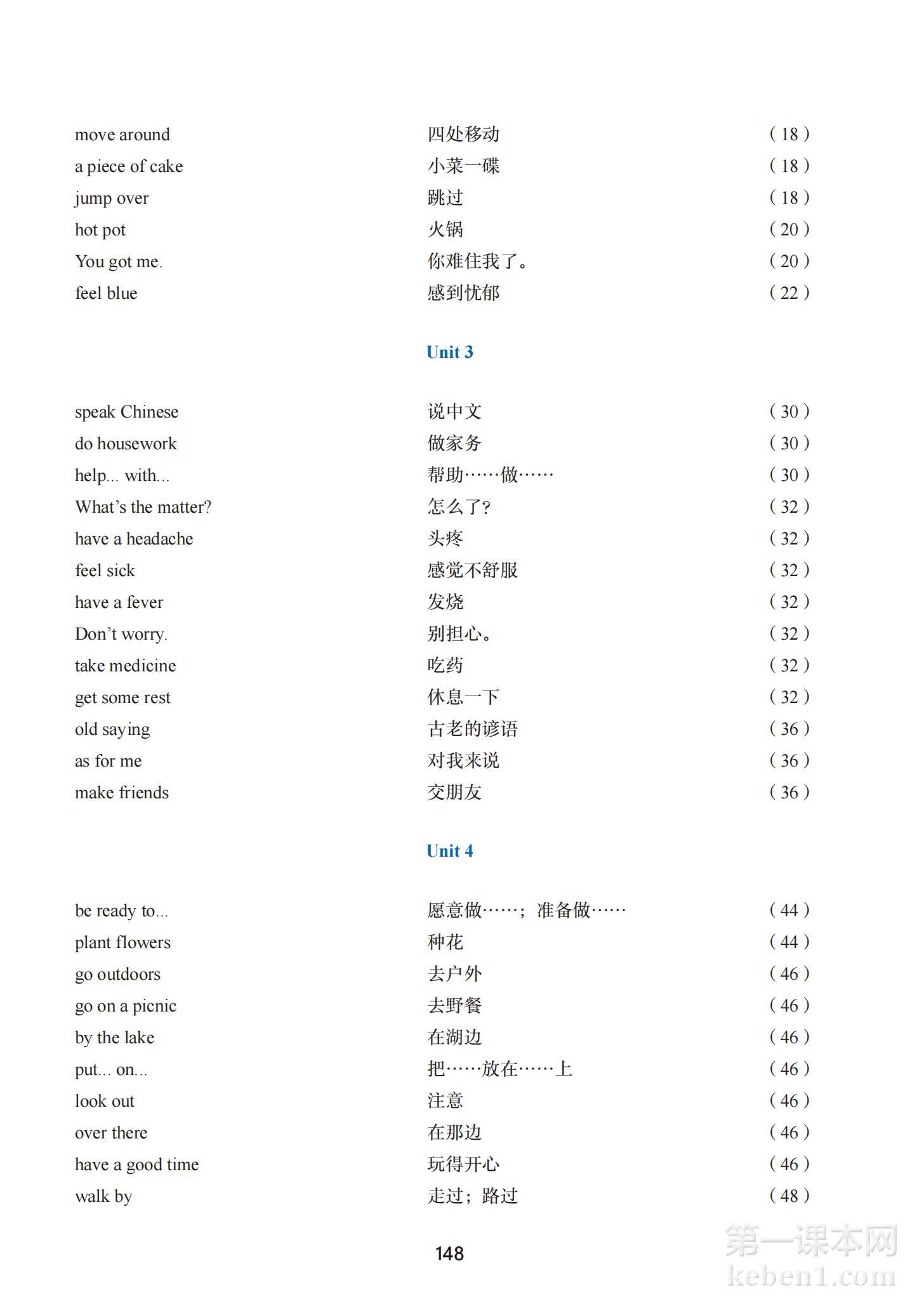 七年级冀教版英语上册课本图片