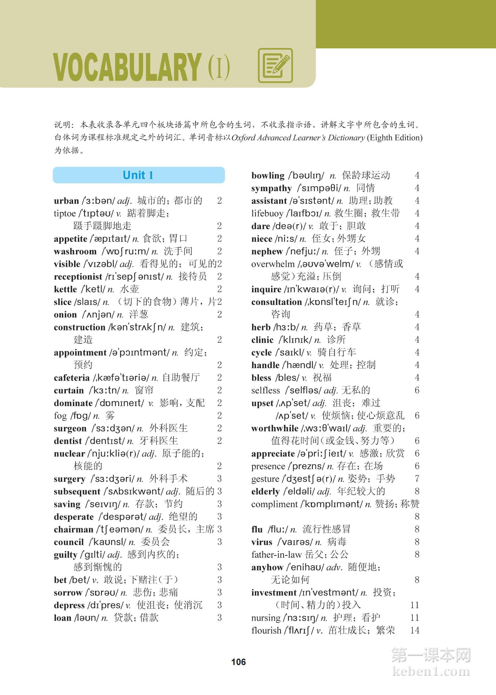 高中冀教版英语选修第四册课本图片