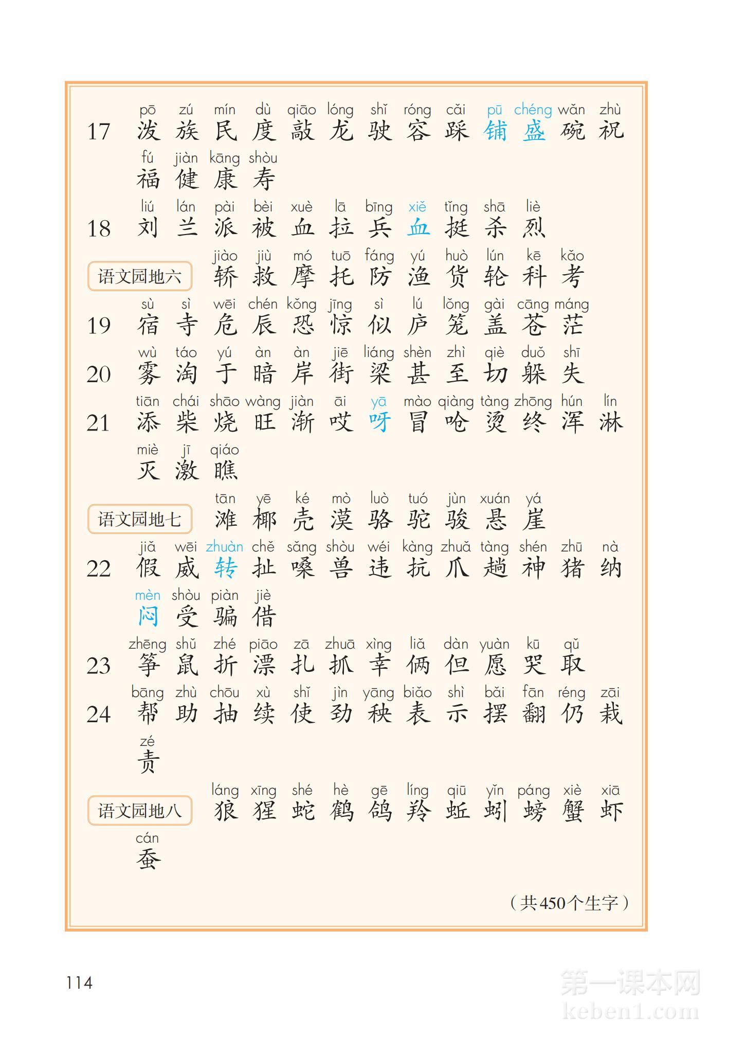 二年级部编版语文上册电子课本